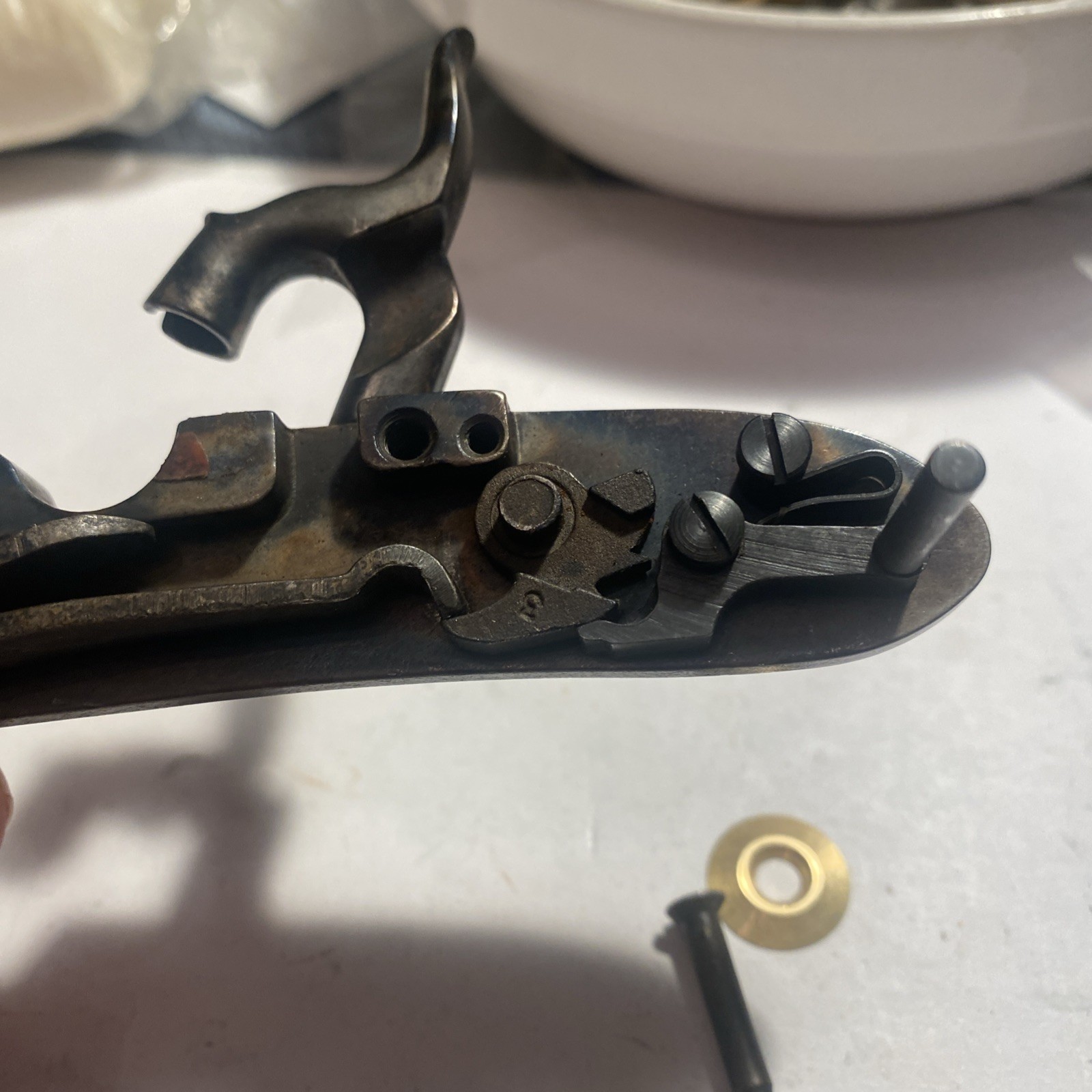 CVA Lock W Screw & Bushing For Bobcat, Frontier And Plainsman Muzzleloader.