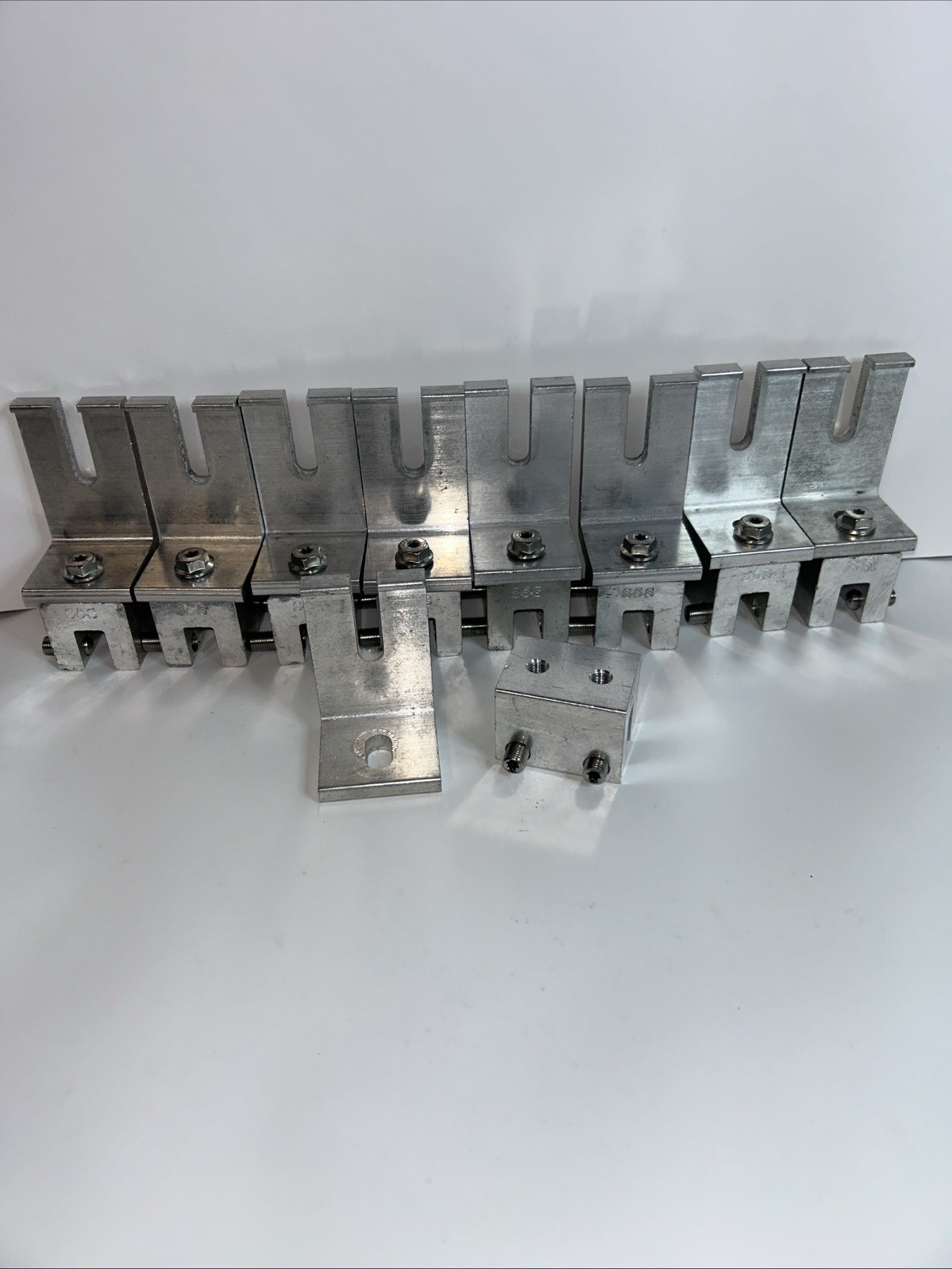 (9) IronRidge LFT-03-M1 Slotted L-Foot Brackets With S5-S Aluminum Roof Clamp