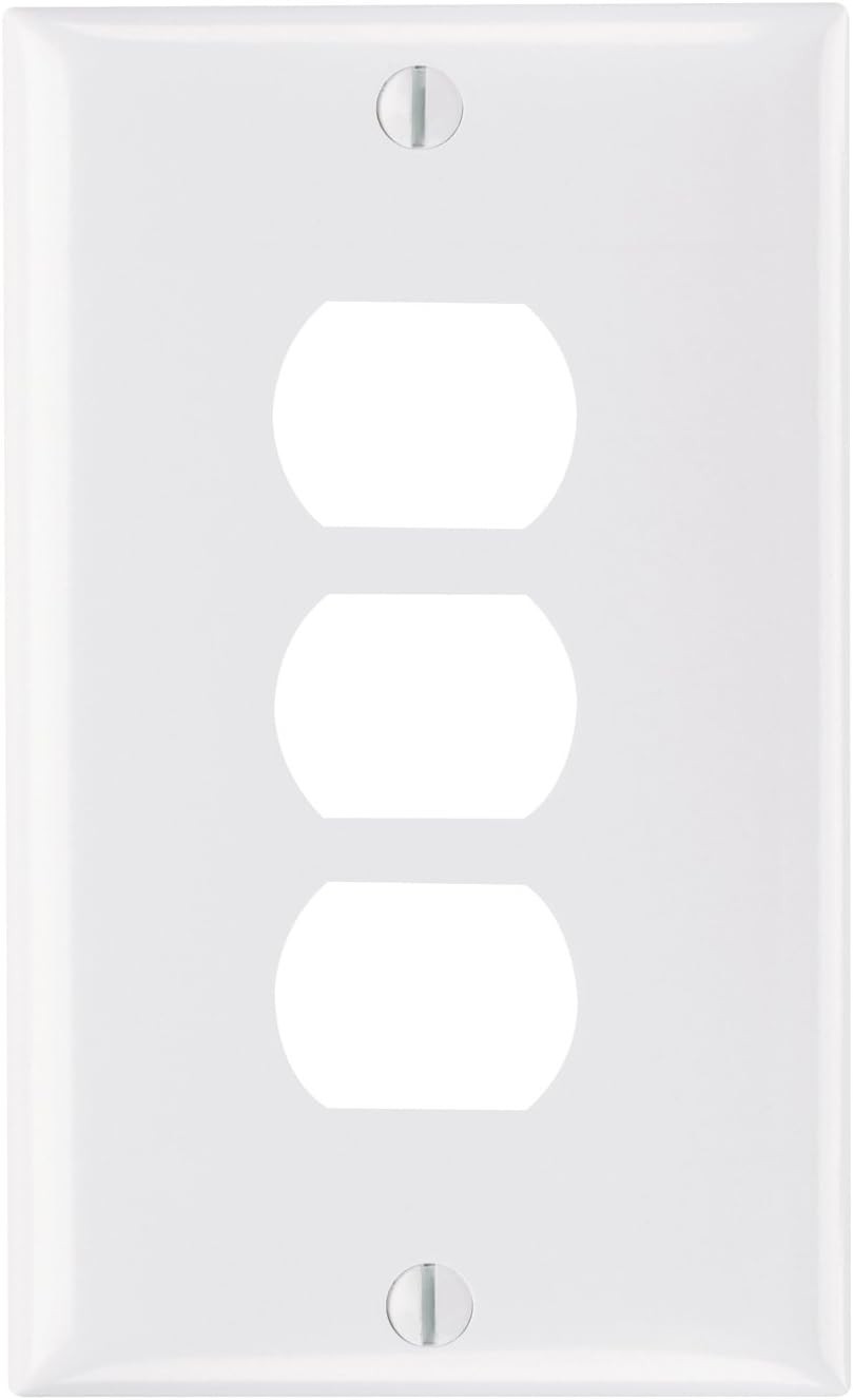 Pass & Seymour K3W Plastic Despard Opening Wall Plate Three Horizontal
