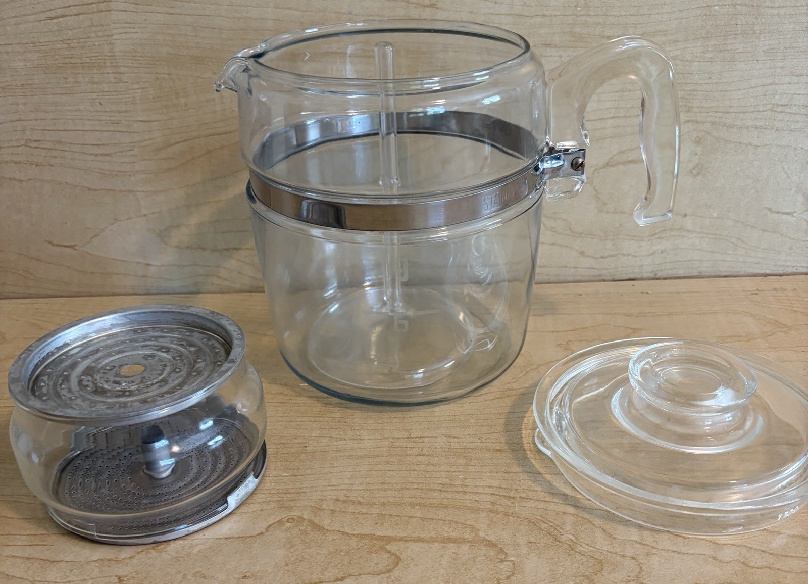 VTG PYREX 9 Cup Glass Percolator #7759 COMPLETE EXCELLENT!!!
