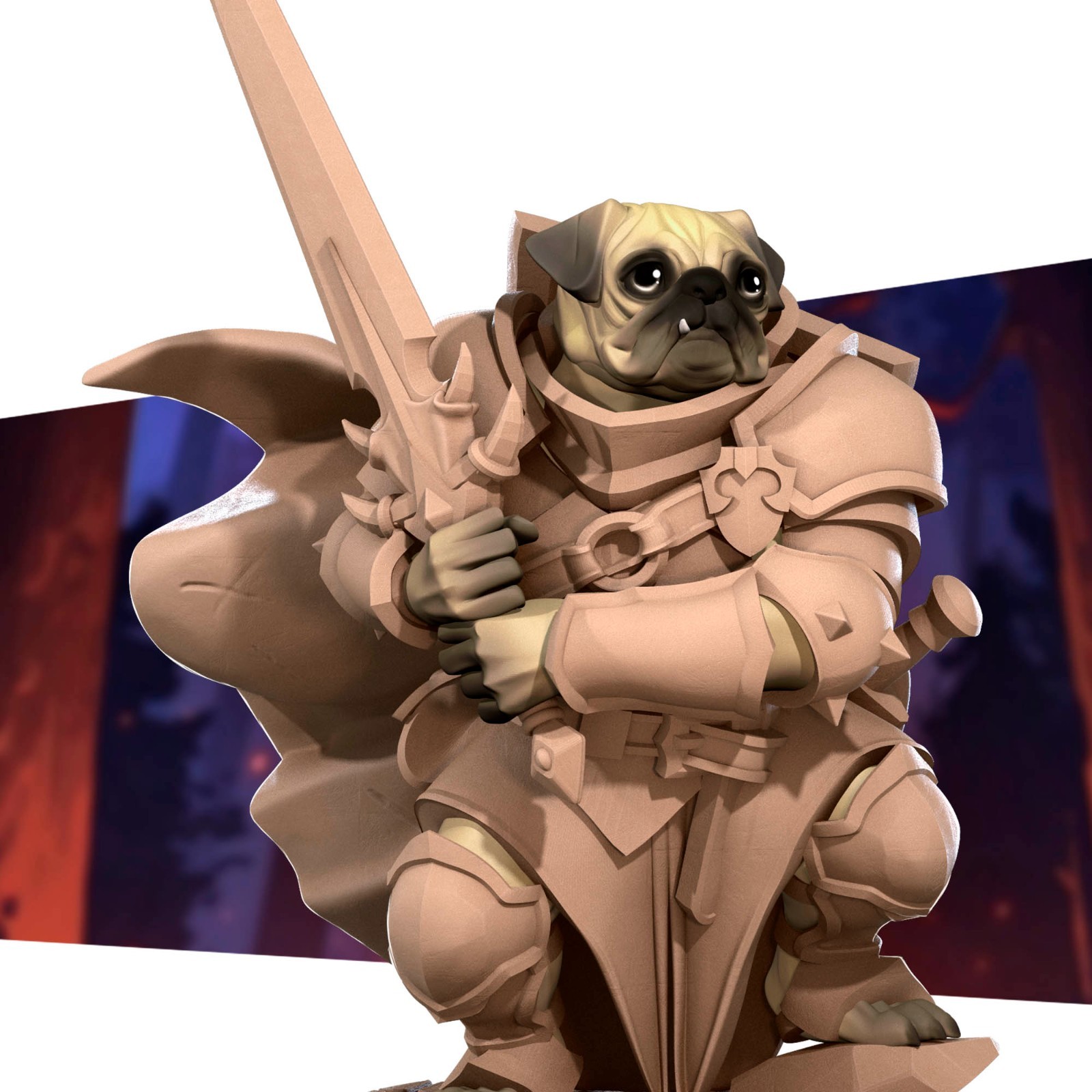 Dogfolk Warrior - Pug Bulldog Fighter - Bite the Bullet - Dungeons and Dragons
