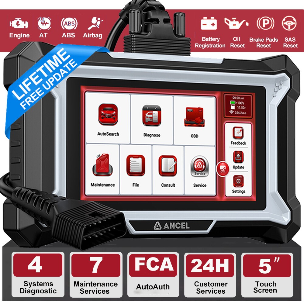 ANCEL DS100 OBD2 Scanner Car Engine ABS SRS AT Diagnostic Tool OIL BMS EPB Reset