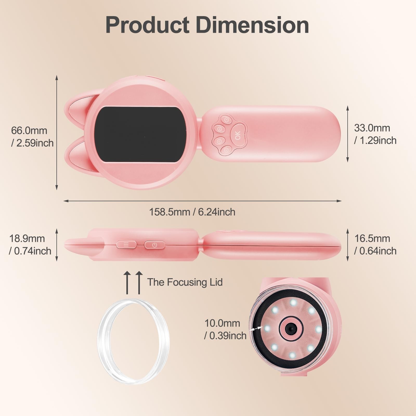 Mini Digital Microscopy, 2-inch IPS Screen 200X Magnifying Glass Handheld...