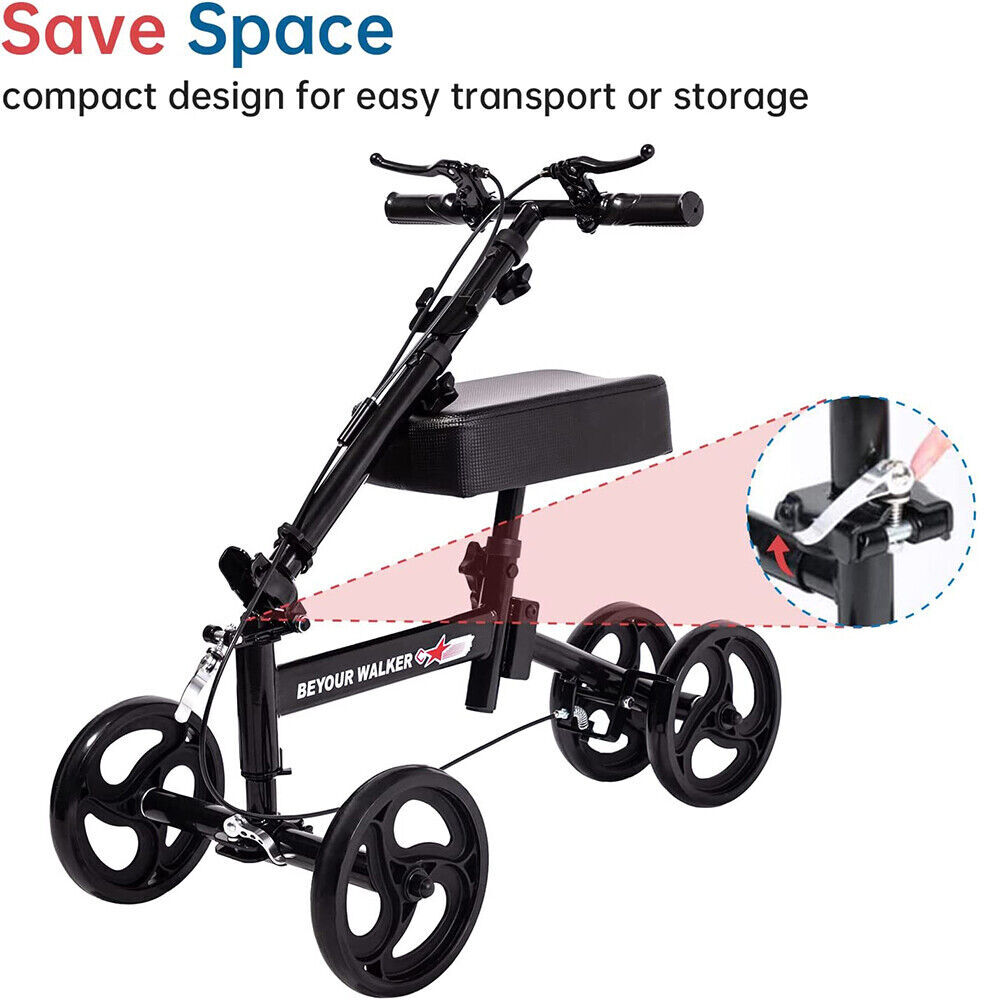 Beyour Walker Deluxe Knee Walker Scooter Medical Aid Wheelchair Foot Injuries