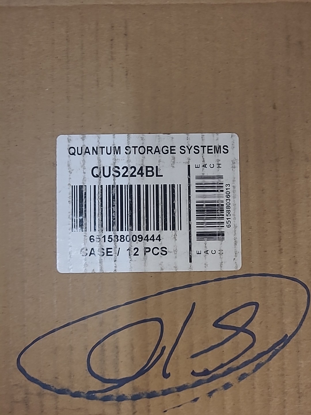 12 Count Quantum Storage QUS224Blue Ultra Stack & Hang Bins 4-1/8"Wx10-7/8"Dx4"H