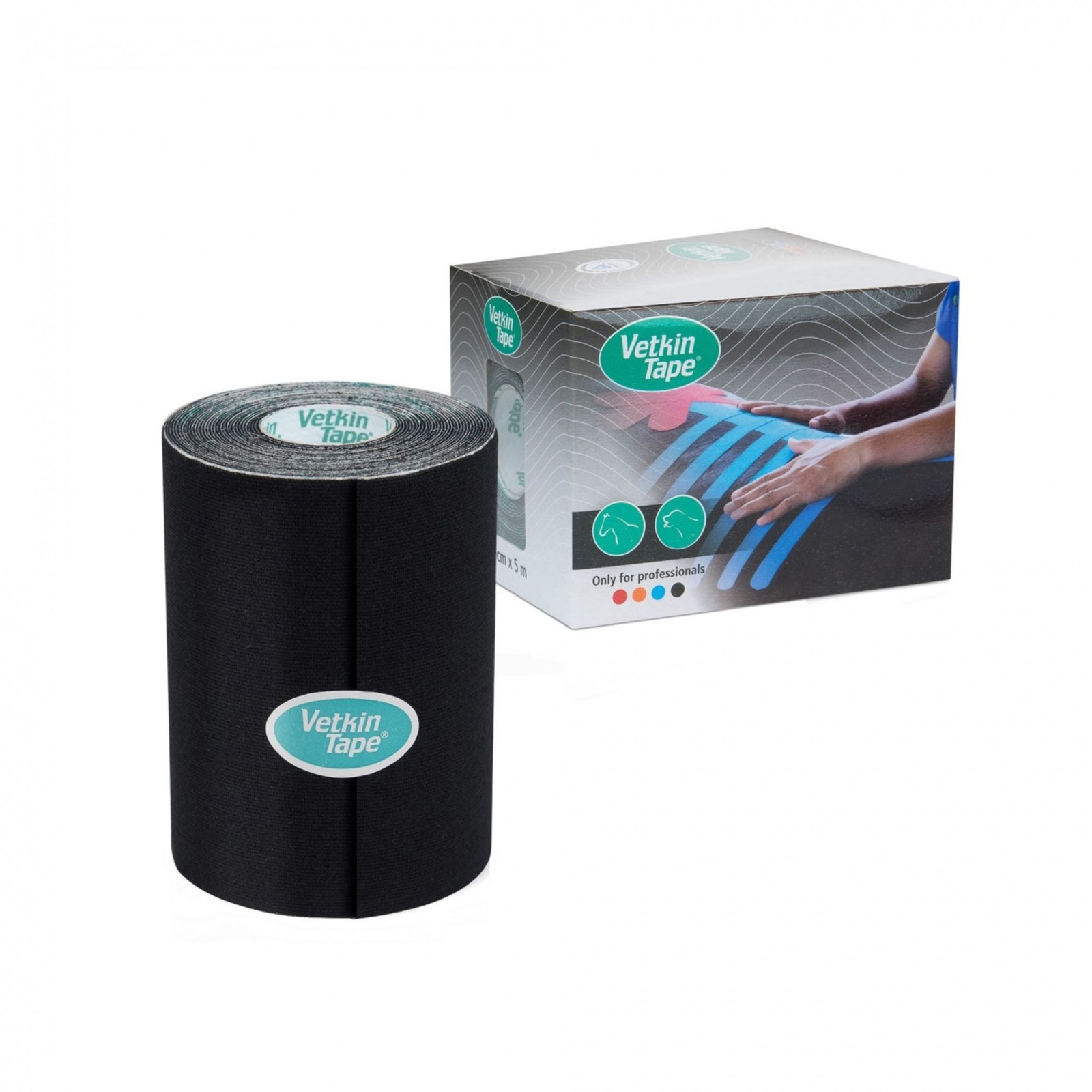 VetkinTape Equine & Canine Kinesiology Tape [Veterinary]: 3.93 in. x 16.5 ft. Bl