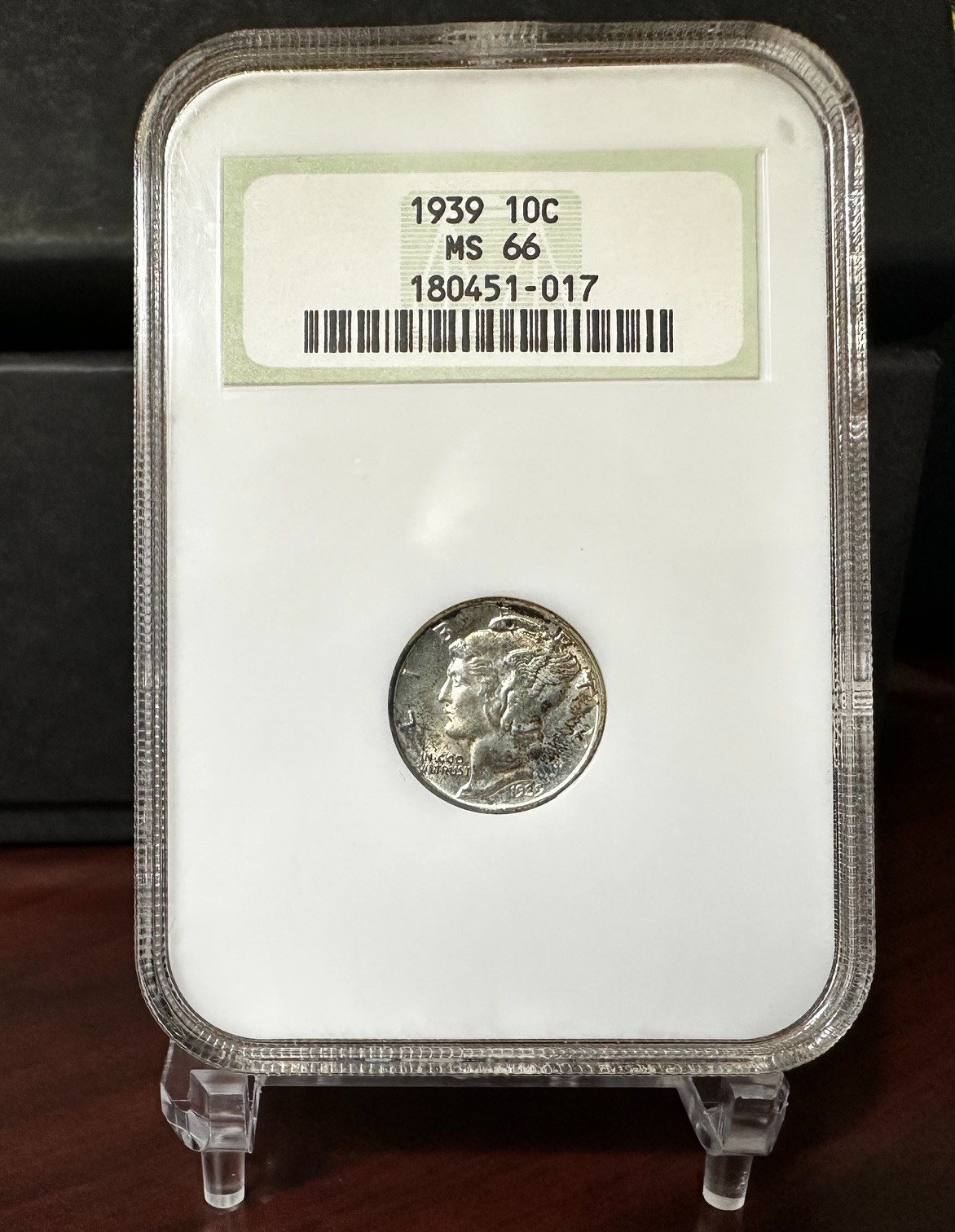 1939 NGC MS66 10c Ten Cents Silver United States Mercury Dime Vintage Soap Box!!