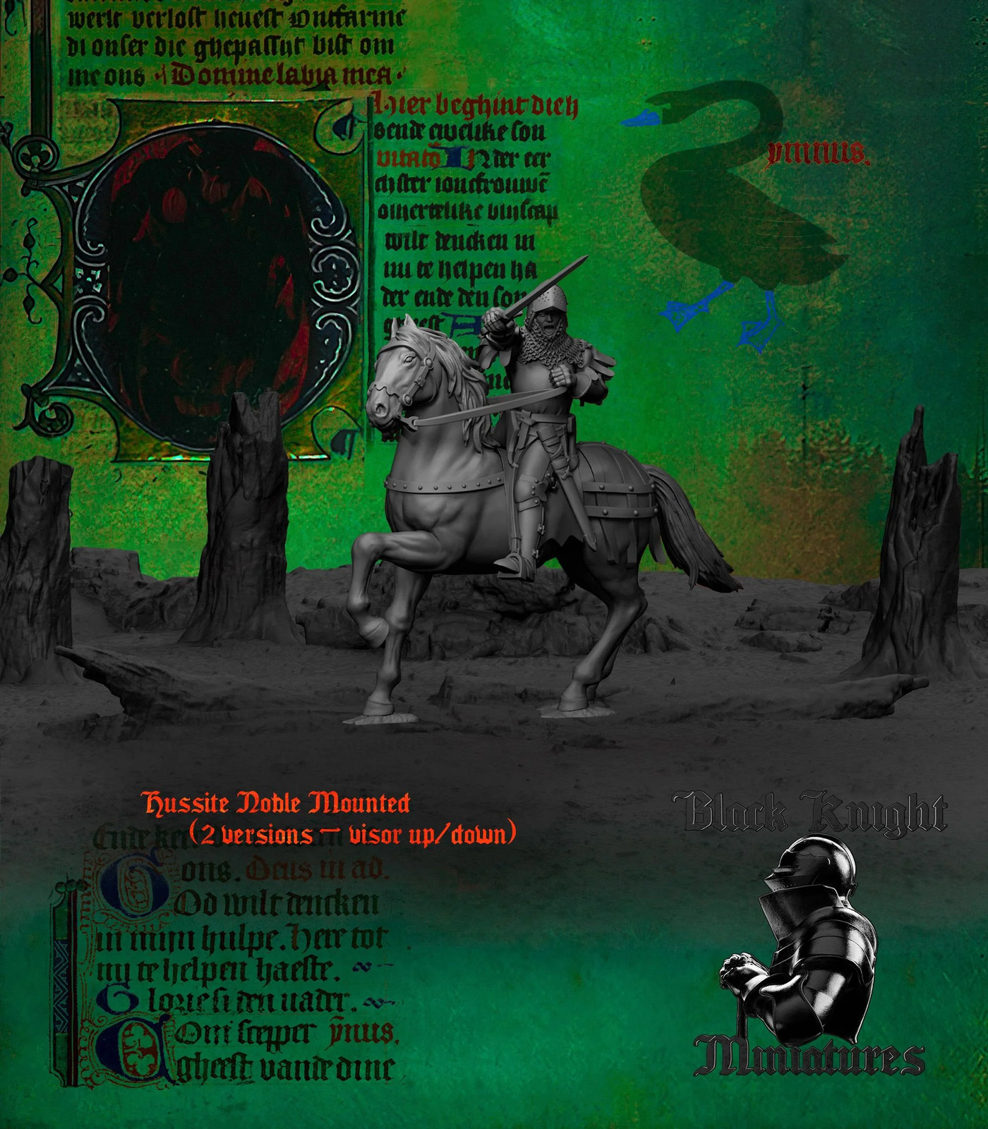 Hussite Noble (Mounted) - 28-32mm Medieval Historical Resin Miniature