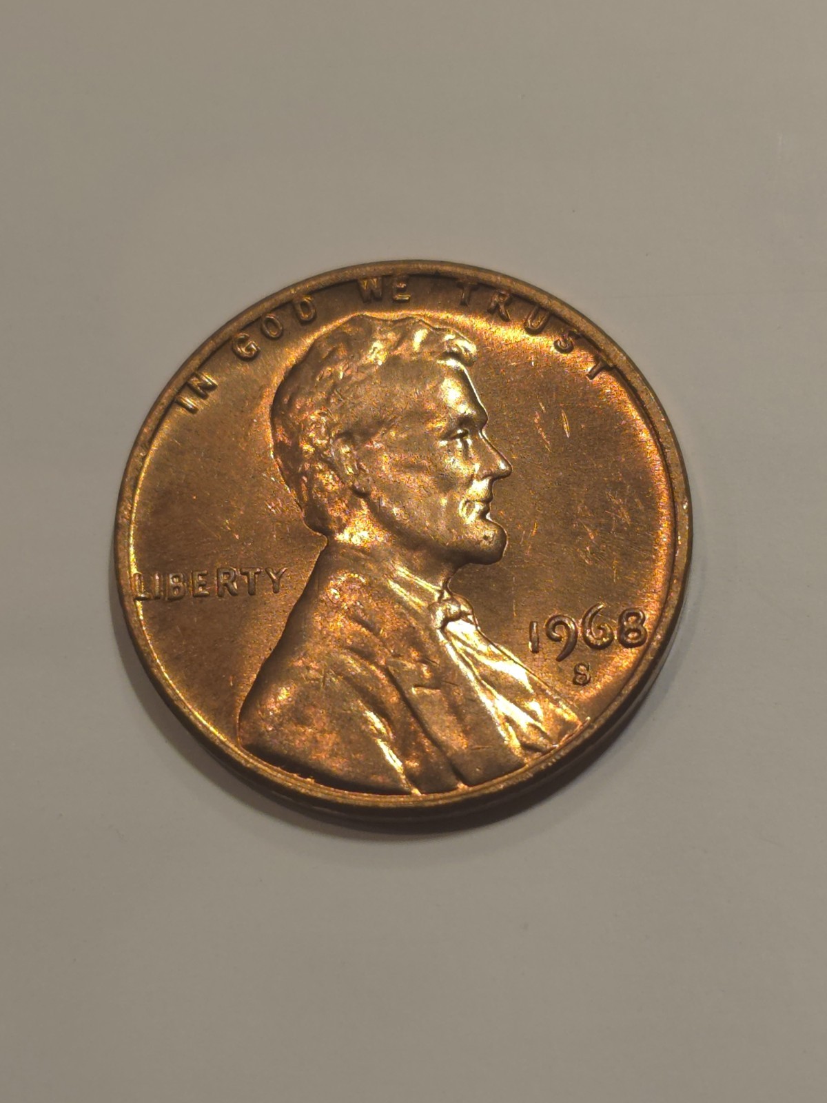 1968 S Lincoln Memorial Cent BU