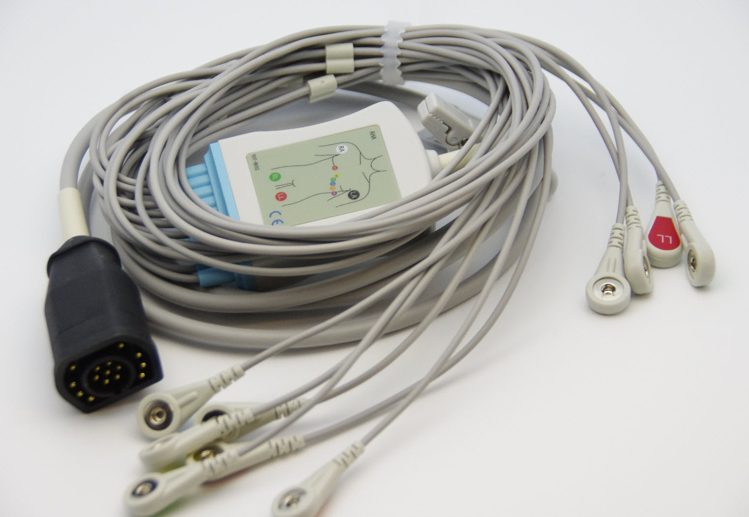 1 PIECE 12 LEAD (10 WIRE) EKG CABLE FOR Zoll E & M Series SNAP HEAD, NEW , USA