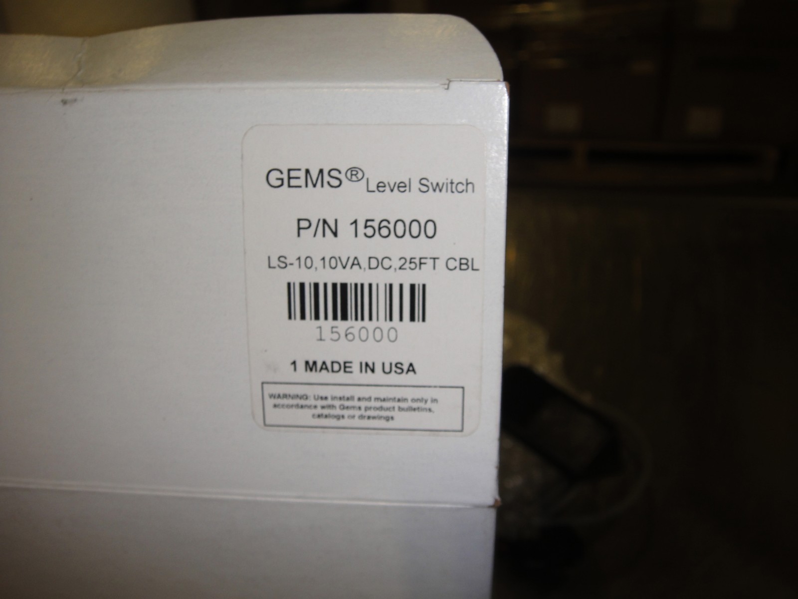 GEMS 156000 Level Switch open box new pictured