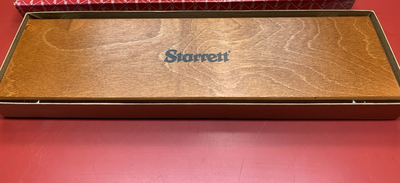 Machinist Tool Starrett New 6-12" Depth Gage Wood Case Only #448