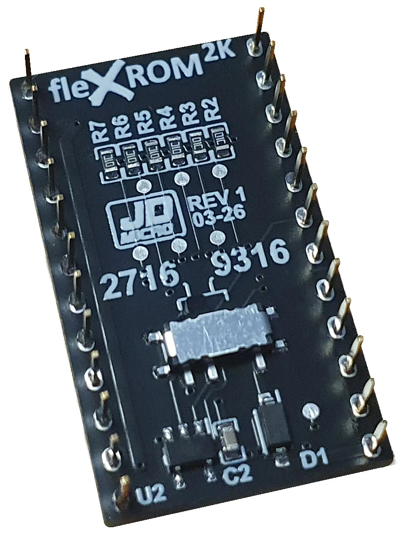fleXrom 2k Selectable ROM for Various for Apple II II Plus 2716 or 9316