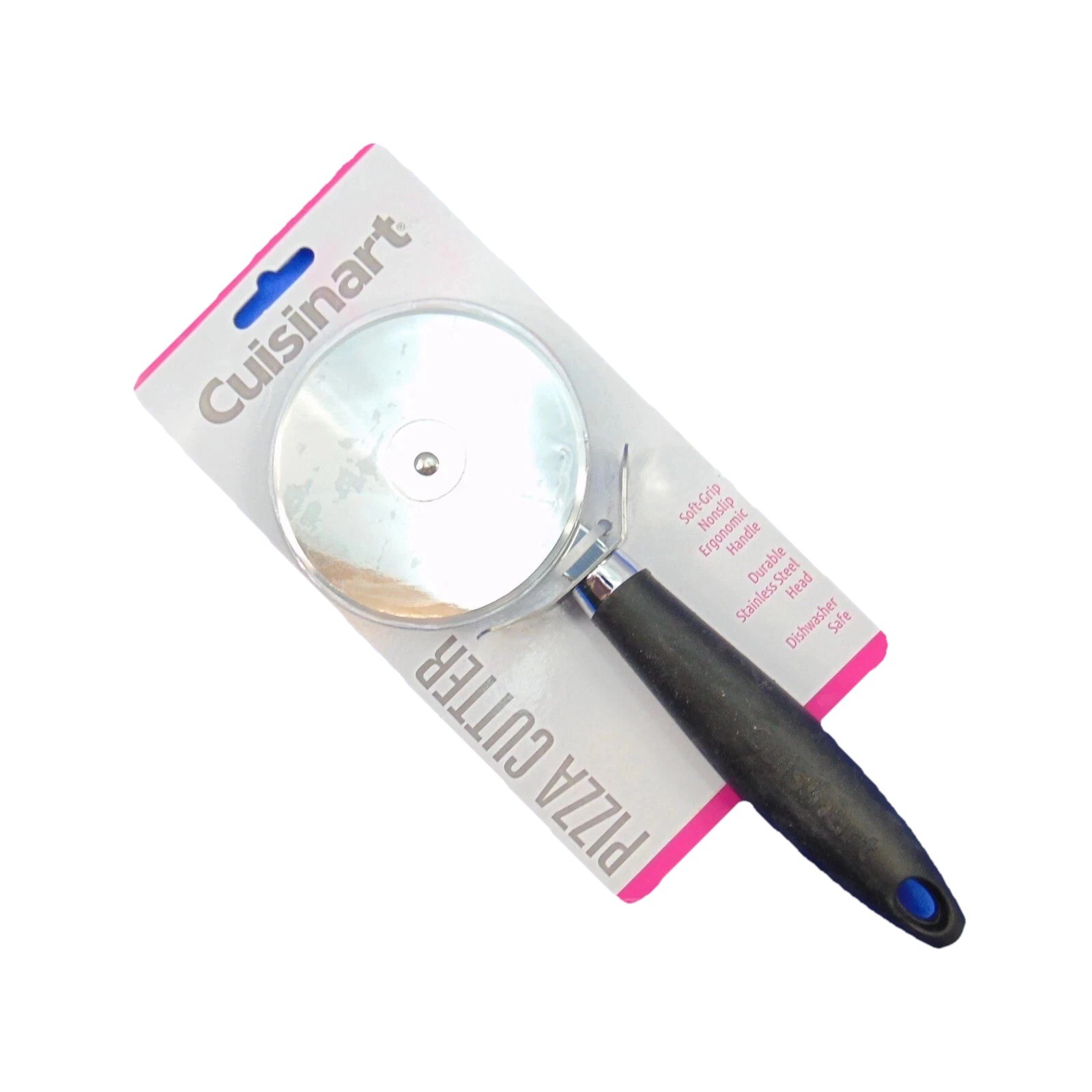 Pizza Cutter Slicer Wheel Soft Grip Handle Easy Slice Safety Finger Guard