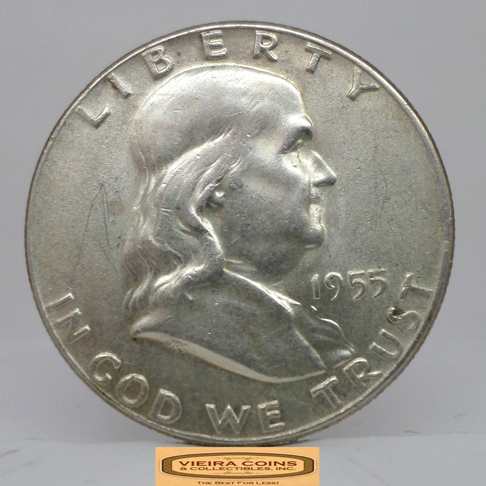 1955 Franklin Half Dollar, 90% Silver, Bugs Bunny - #C59727NQ
