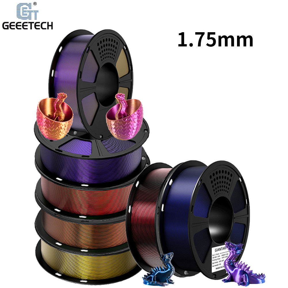 Geeetech Filament Silk Tricolor PLA 1.75mm 1KG Consumables Filament 3D Printer