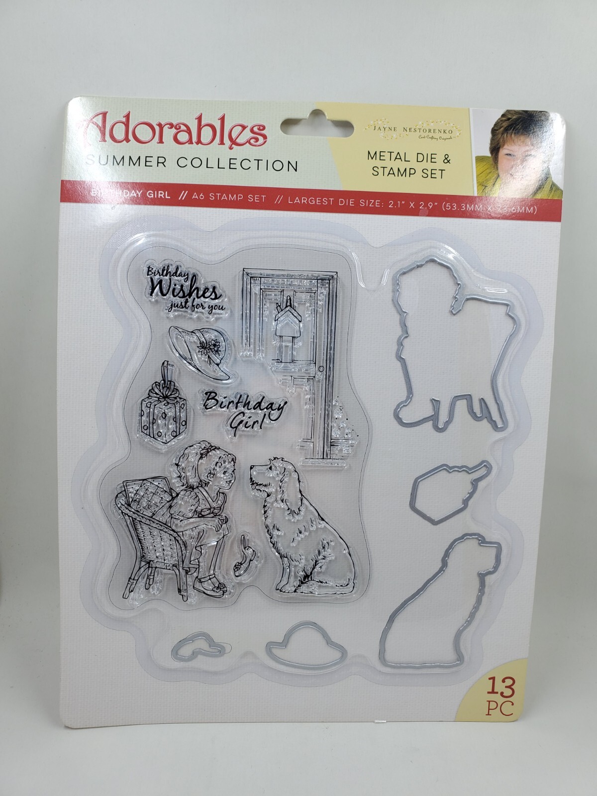 CC2 Crafters Companion Adorables Summer Collection Birthday Girl Stamps & Dies