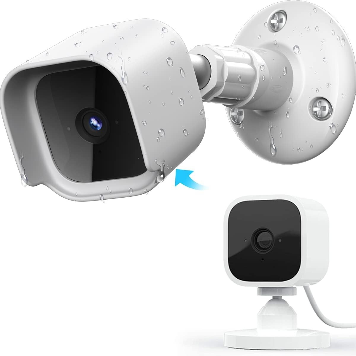 Blink Mini Wall Mount Bracket with Protective Case，Weather Proof 360 Degree P...