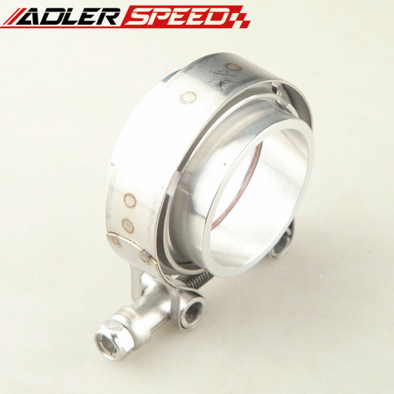 US STOCK 1.75" inch V-Band Vband Clamp Aluminum Flange Kit For Turbo Downpipe