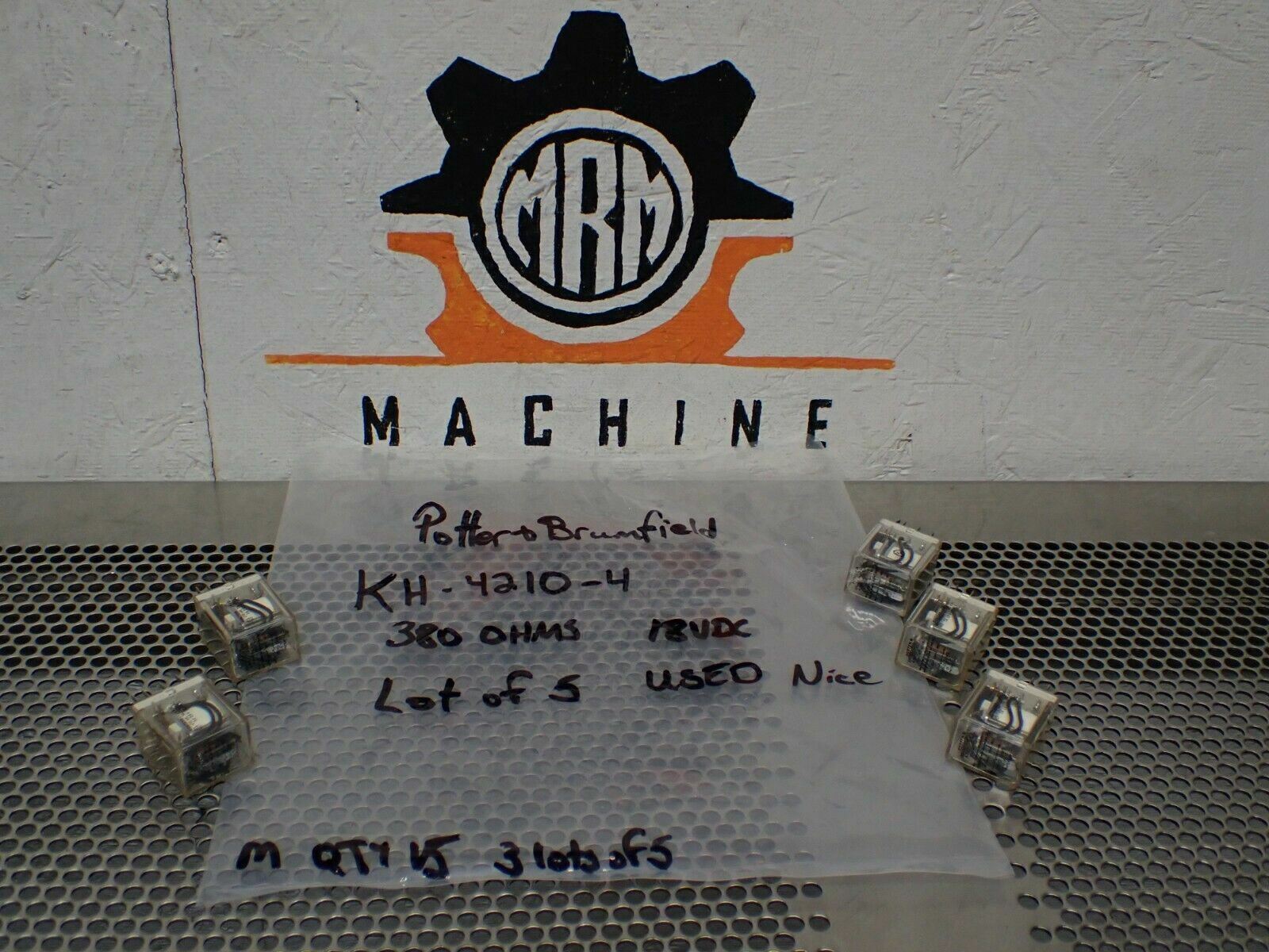 Potter & Brumfield KH-4210-4 18VDC Relays 380 Ohms Used With Warranty (Lot of 5)