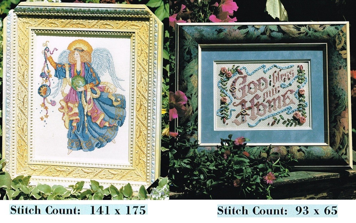 CELESTIAL ANGEL & GOD'S BLESS   CROSS STITCH PATTERN   ONLY -  B5