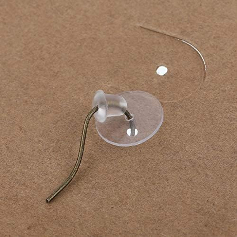 200 Pcs Clear Disc Pads to Stabilize Earrings, Plastic Discs for Earring Backs