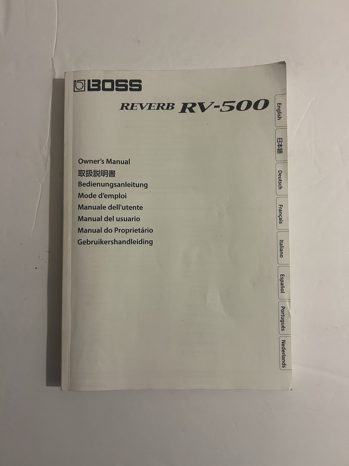 BOSS RV-500 Reverb Owner’s Manual
