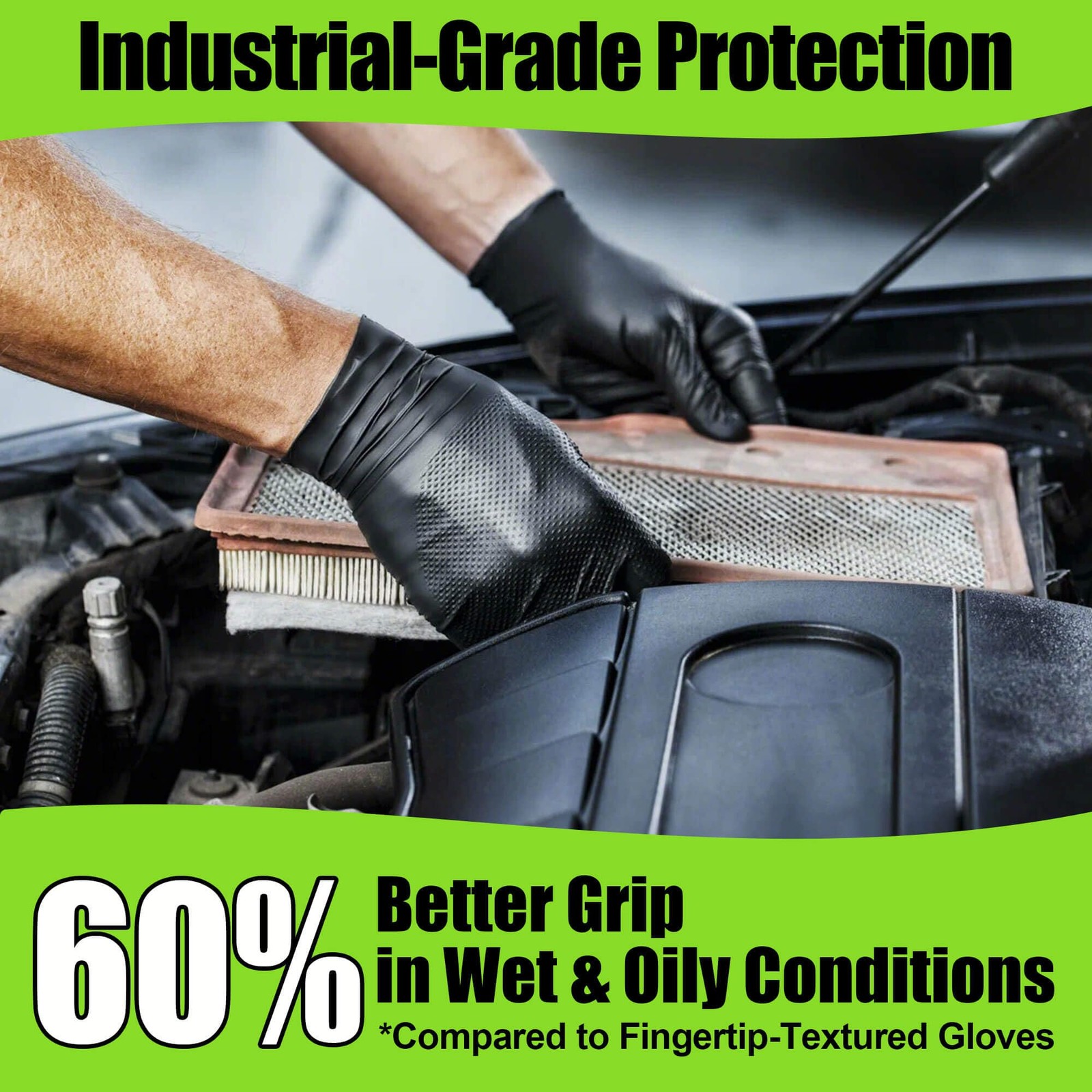 Treego 10 Mil Nitrile Gloves Large 50 Count Disposable Work