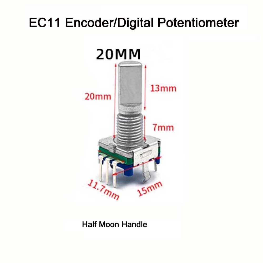 10Pcs Rotary Encoder Switch EC11 Audio Digital Potentiometer with Handle 20 mm