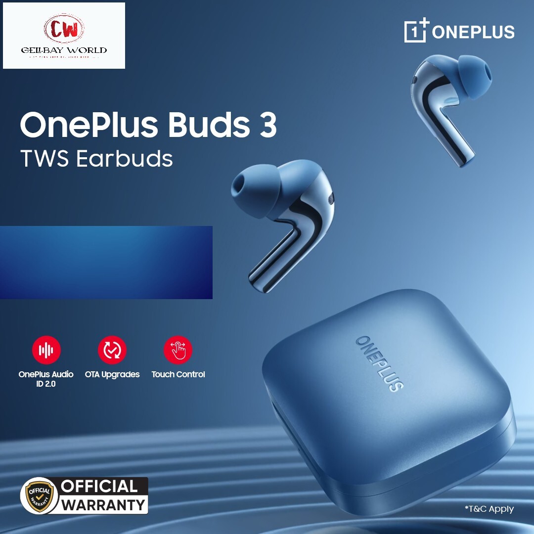 OnePlus Buds 3 {Blue} TWS Earbuds || Dual Dynamic-Drivers  Low-Latency  IP55 ANC