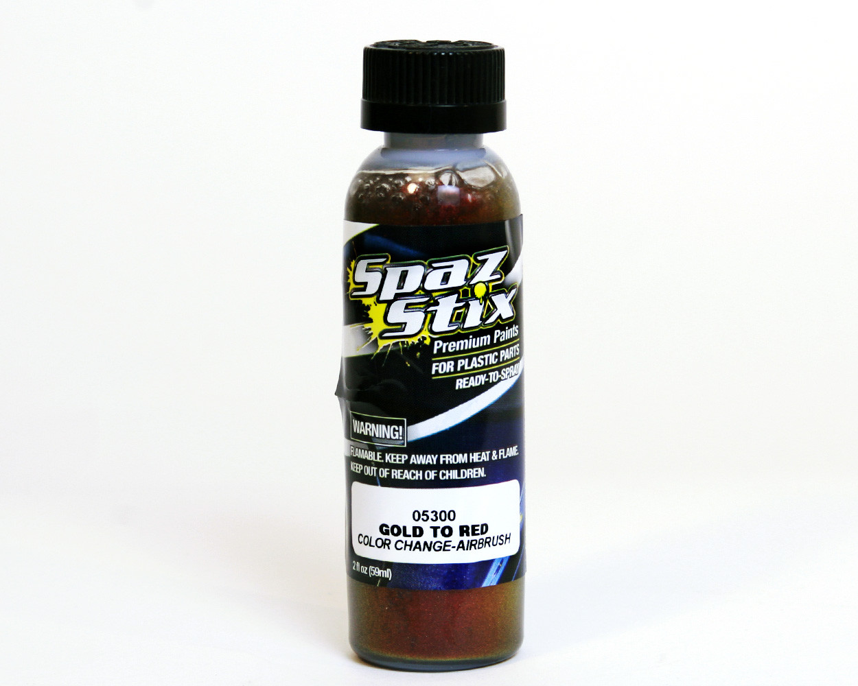 SPAZ STIX GOLD to RED COLOR CHANGING AIRBRUSH PAINT 2 OZ. SZX05300 LEXAN RC R/C