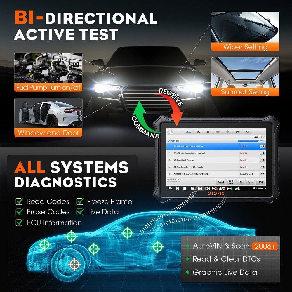 2025 OTOFIX D1 Lite Car Bidirectional Scanner Full System Diagnostic Coding Tool