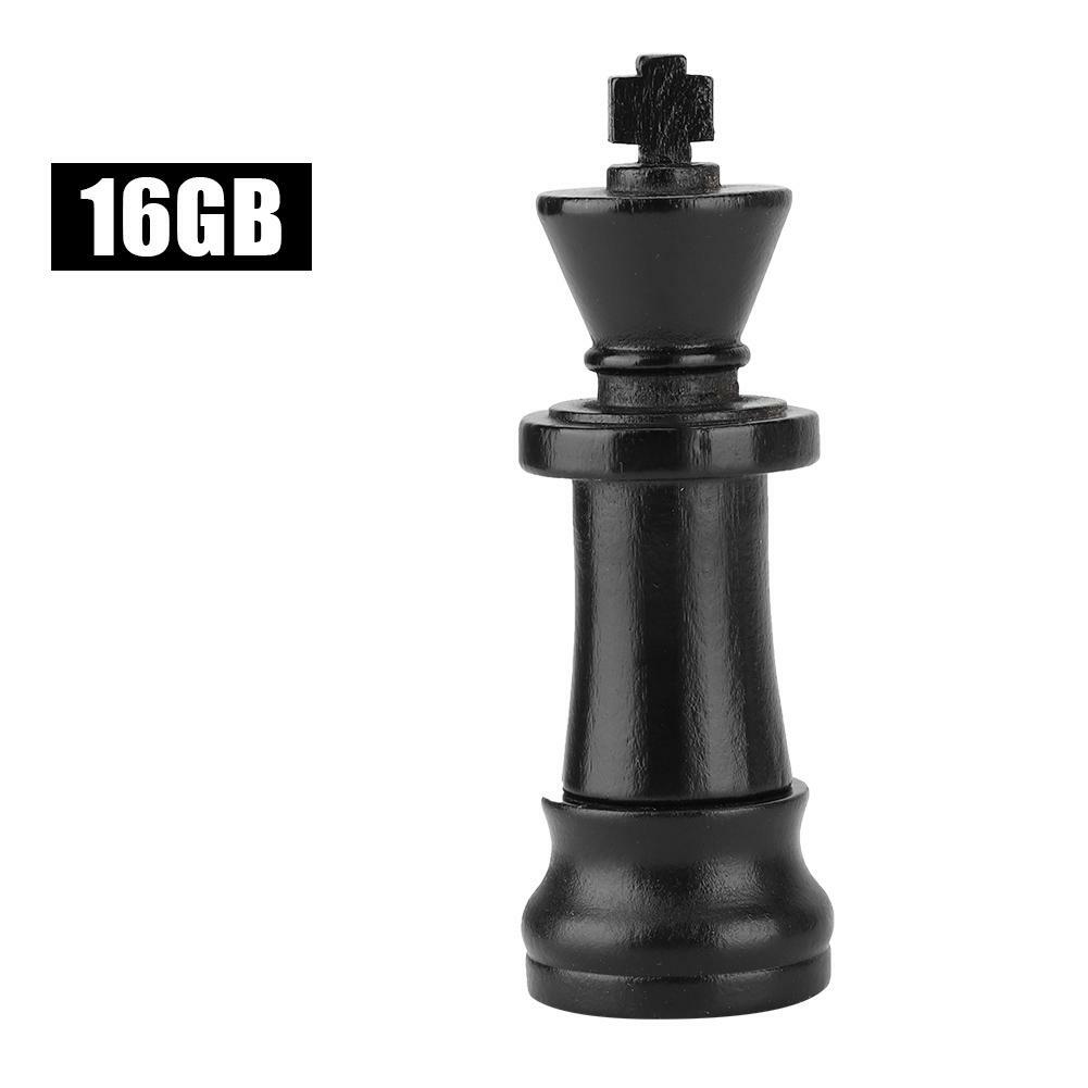 Black Wooden Chess Data Storage USB 2.0 Flash Drive U Memory Disk USB1.1 16GB