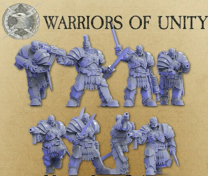 Wargames Compatible - Warriors of Unity - Ranged Hastus x 5  Thunder Cohort