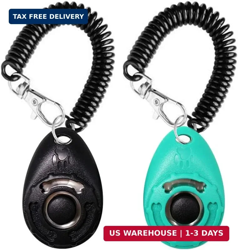 Dog Training Clicker with Wrist Strap Durable Lightweight Easy to Use, Pe
