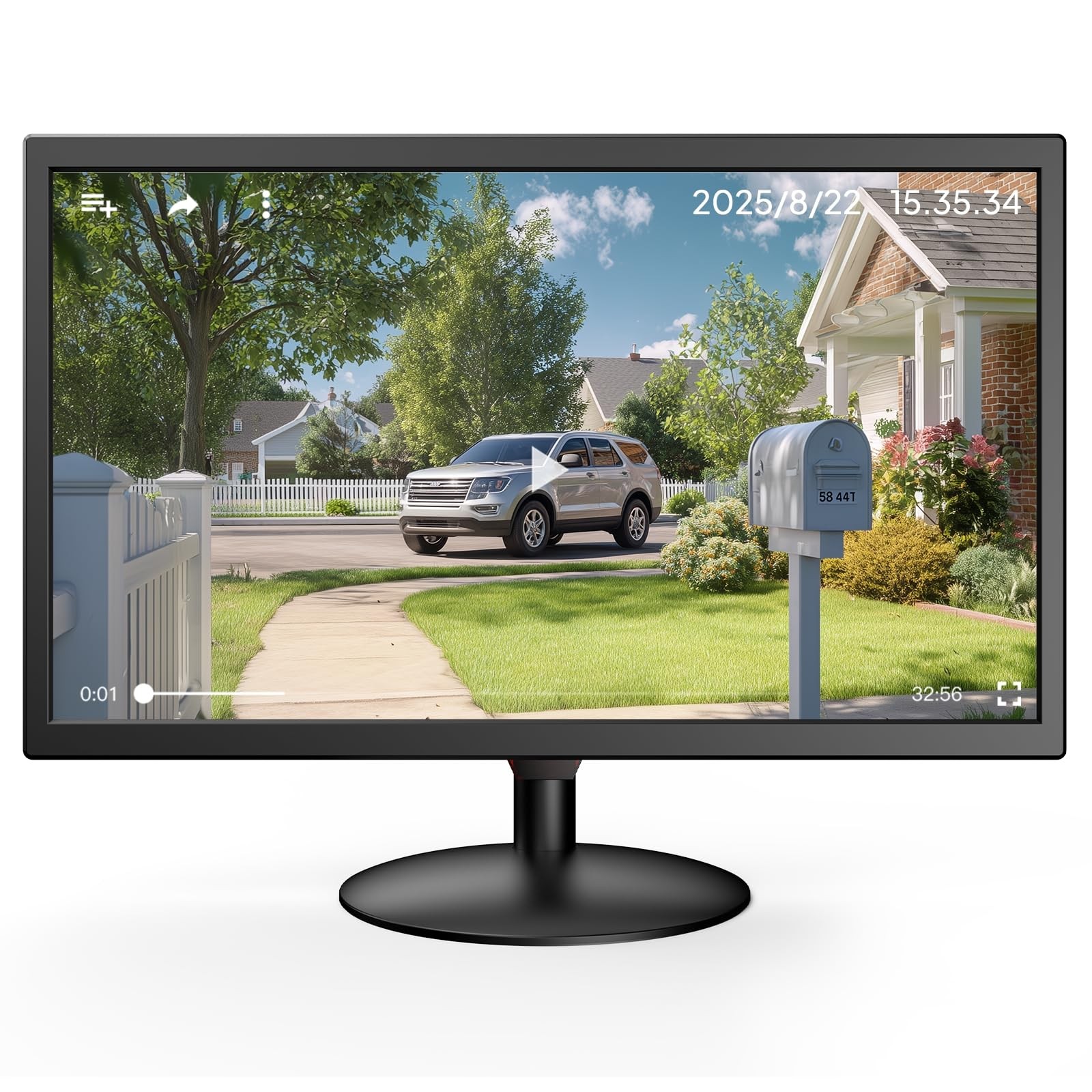 Eyoyo Security Camera Monitor 22-inch, 1080P FHD 75Hz LED PC Screen black