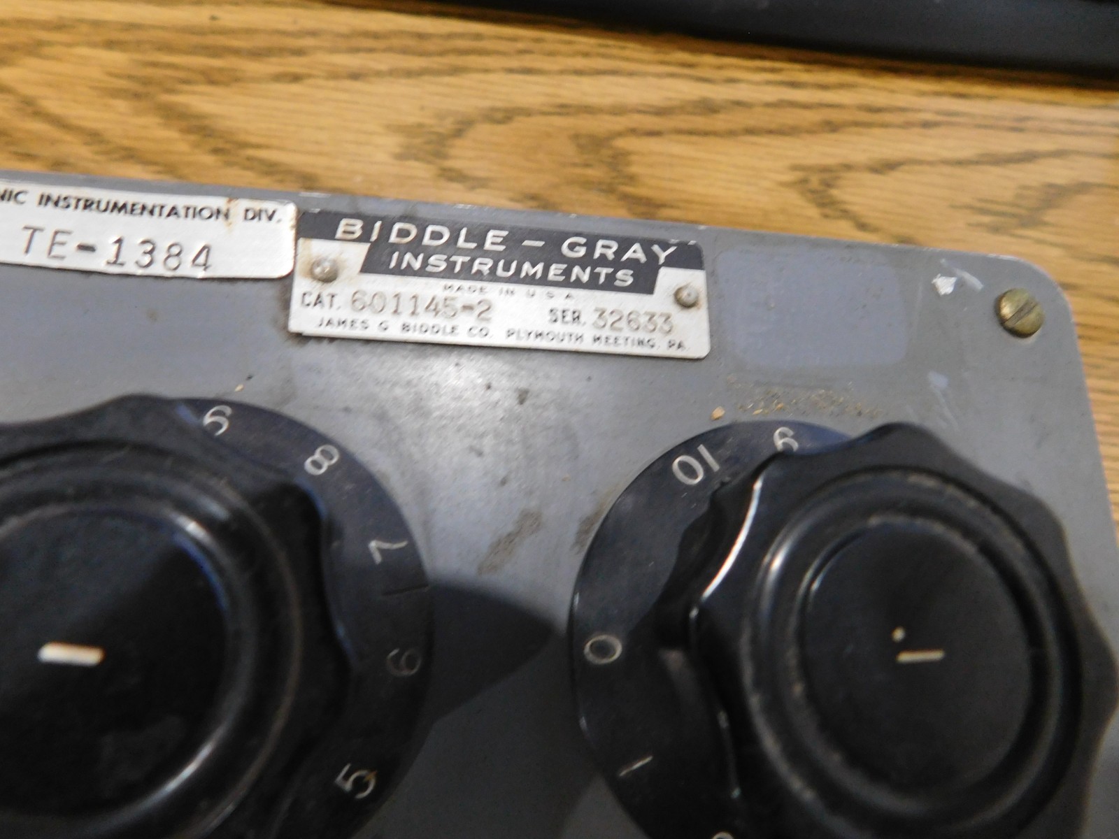 James Biddle / Biddle-Gray Instruments Model: 601145-2 AC-DC Decade Resistor.