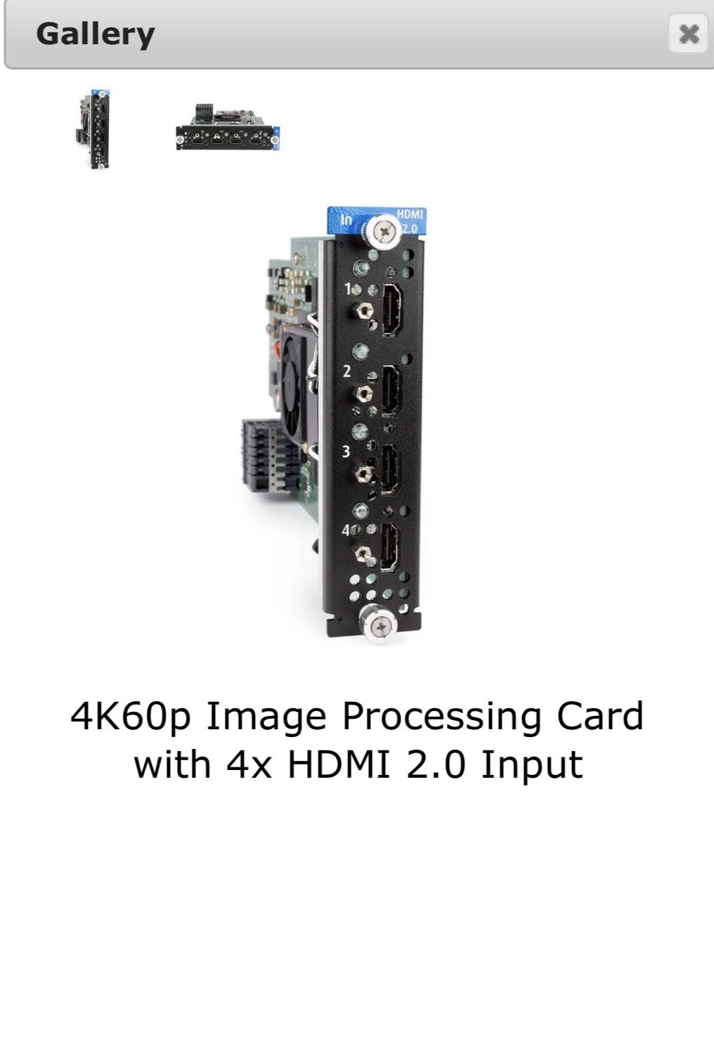Barco HDMI 2.0 Quad Input Card