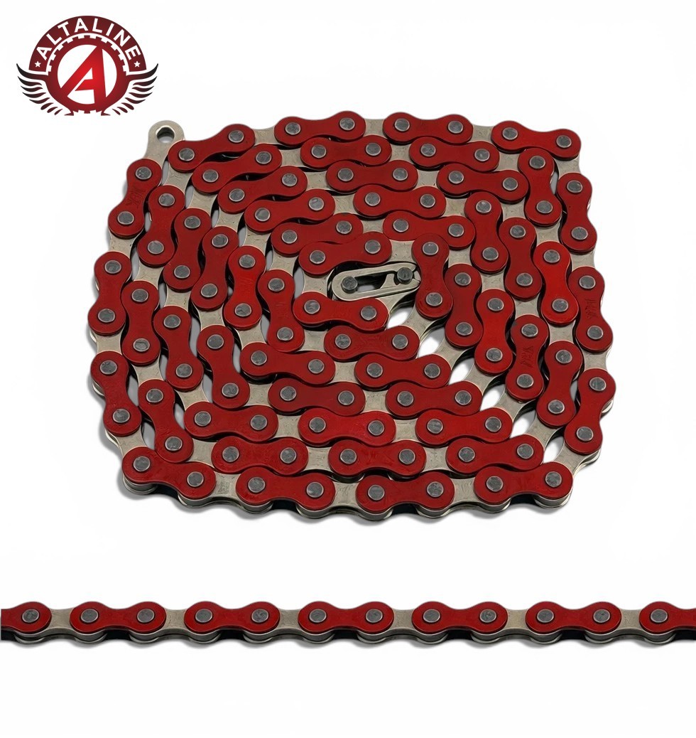 Old School 2-Tone Red Single Speed Bike Chain Vintage BMX/Schwinn Cruisers.