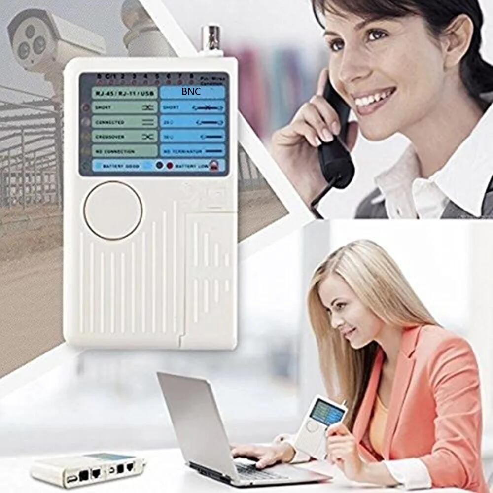 4 In 1 Multi Function Network Cable Tester RJ45/RJ11/USB/BNC LAN Cable Cat5 Cat6