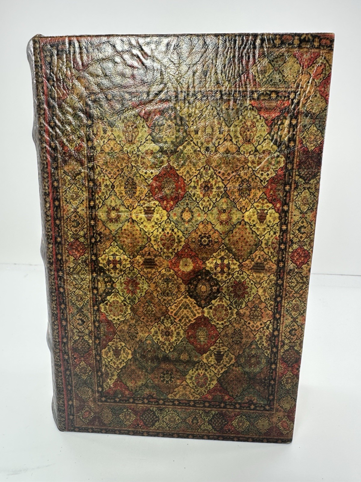 Pier 1 Faux Book Secret Hideaway 9.5x6.25x2.5 Embossed Leather