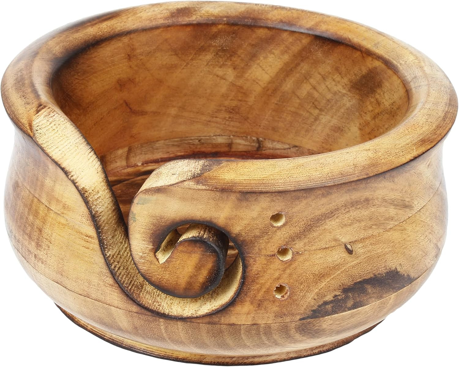 Thanksgiving Day Gifts Wooden Yarn Bowl - Wooden Yarn Bowls for Crocheting with