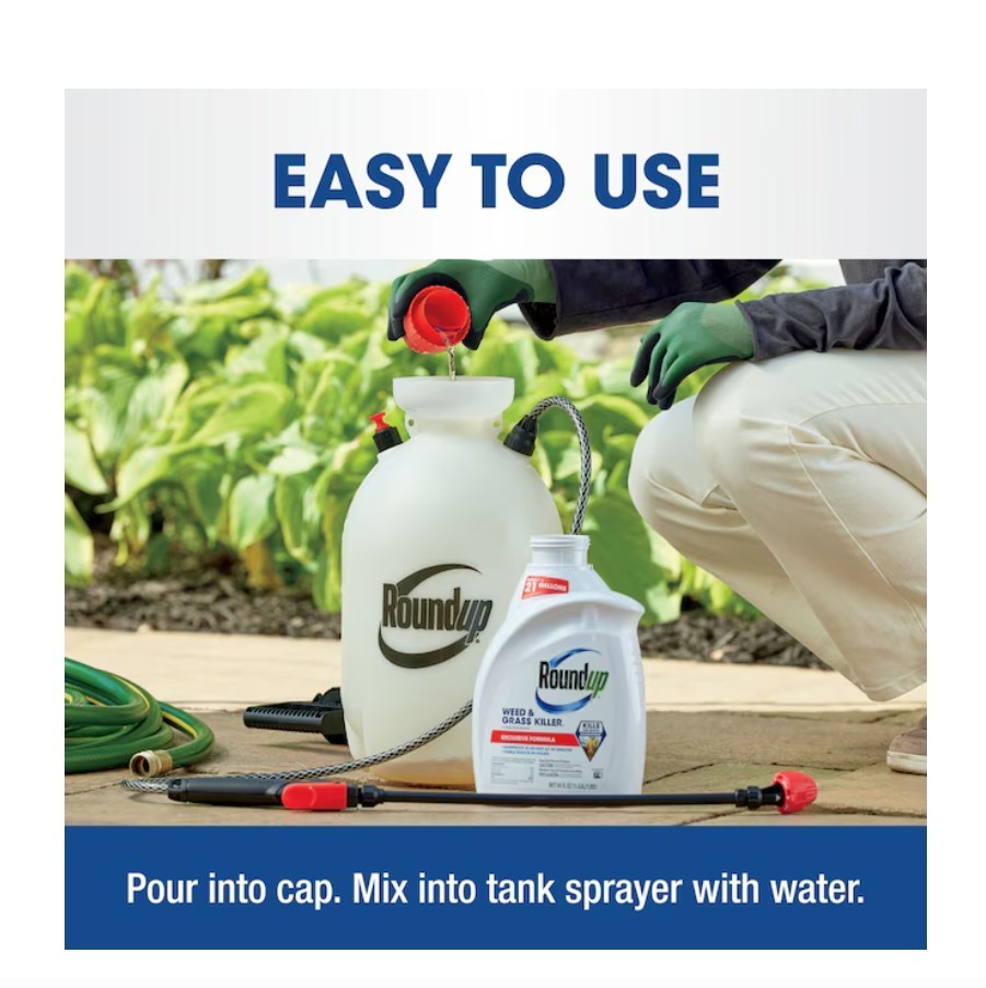 [2 Pack] Roundup Weed Grass Killer4 64 fl oz Concentrate Weed and Grass Killer