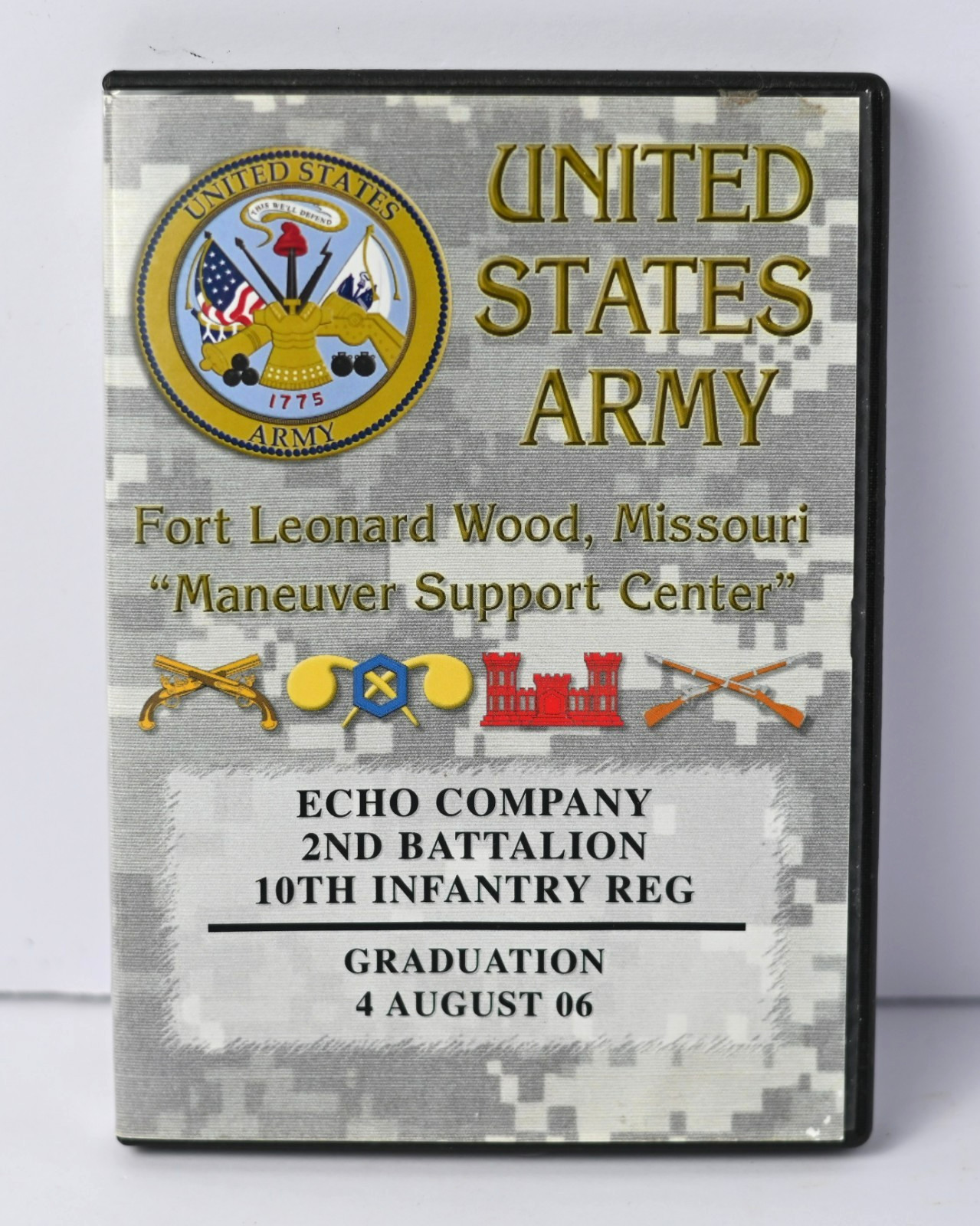 United States Army Fort Leonard Wood Echo Company 2nd Battalion Aug 4 2006 DVD