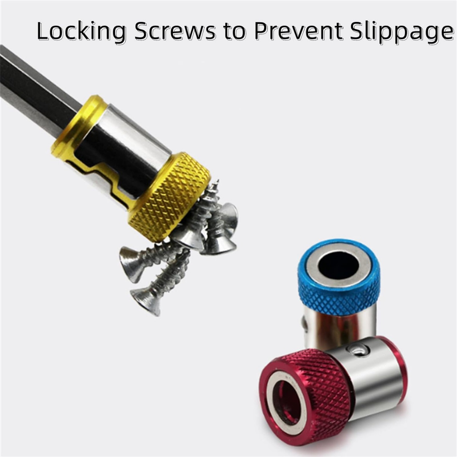 6PCS 1/4" Inner Diameter Magnetic Screw Ring For Power Screwdriver Bits