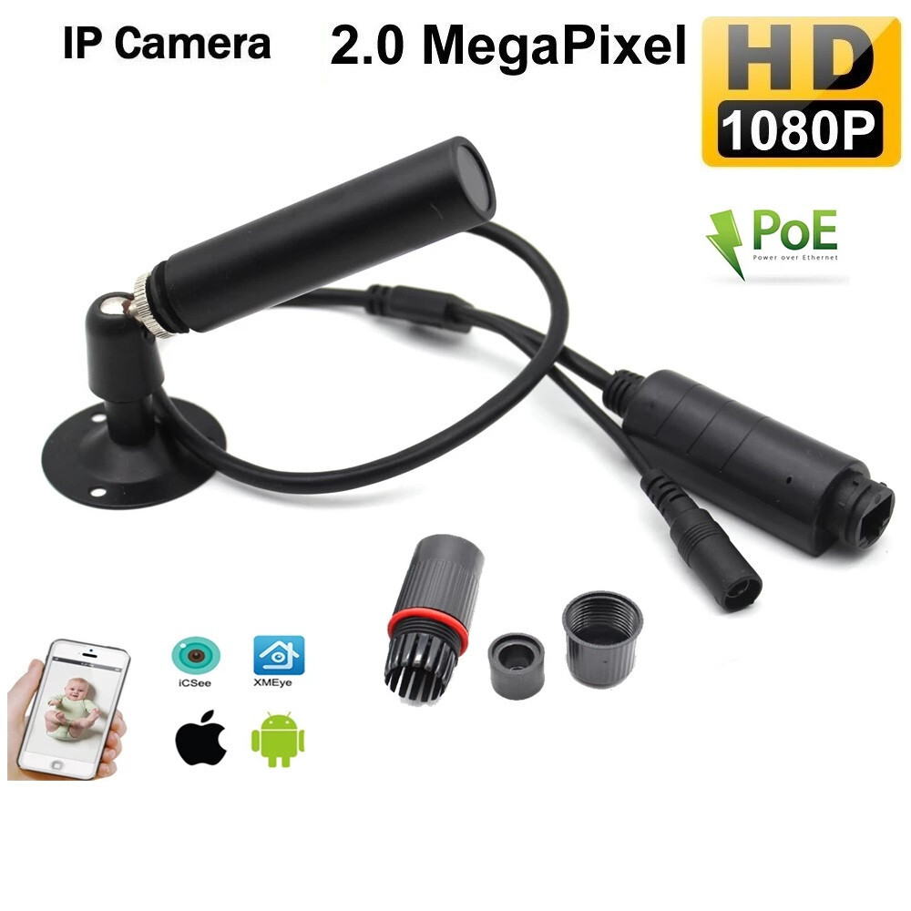 1920x1080 Mini PoE IP Security Camera with 2.8mm wide angle lens, Xmeye APP