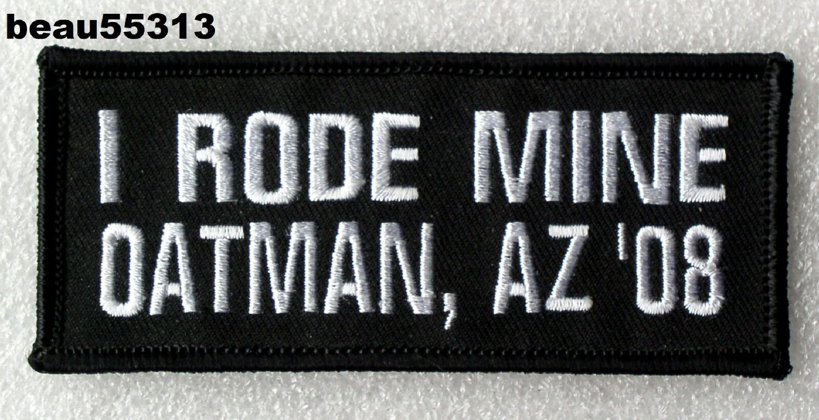 ⭐2008 OATMAN ARIZONA "I RODE MINE" GREAT HARLEY INDIAN BIKE VEST TRAVEL PATCH