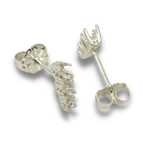 Round Graduated Pre-notched Earring Mountings