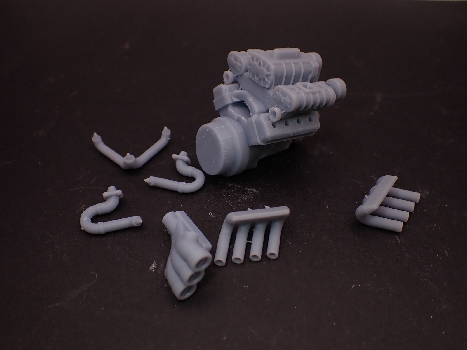 Triple Supercharged Engine 1/24 1/25 3D printed