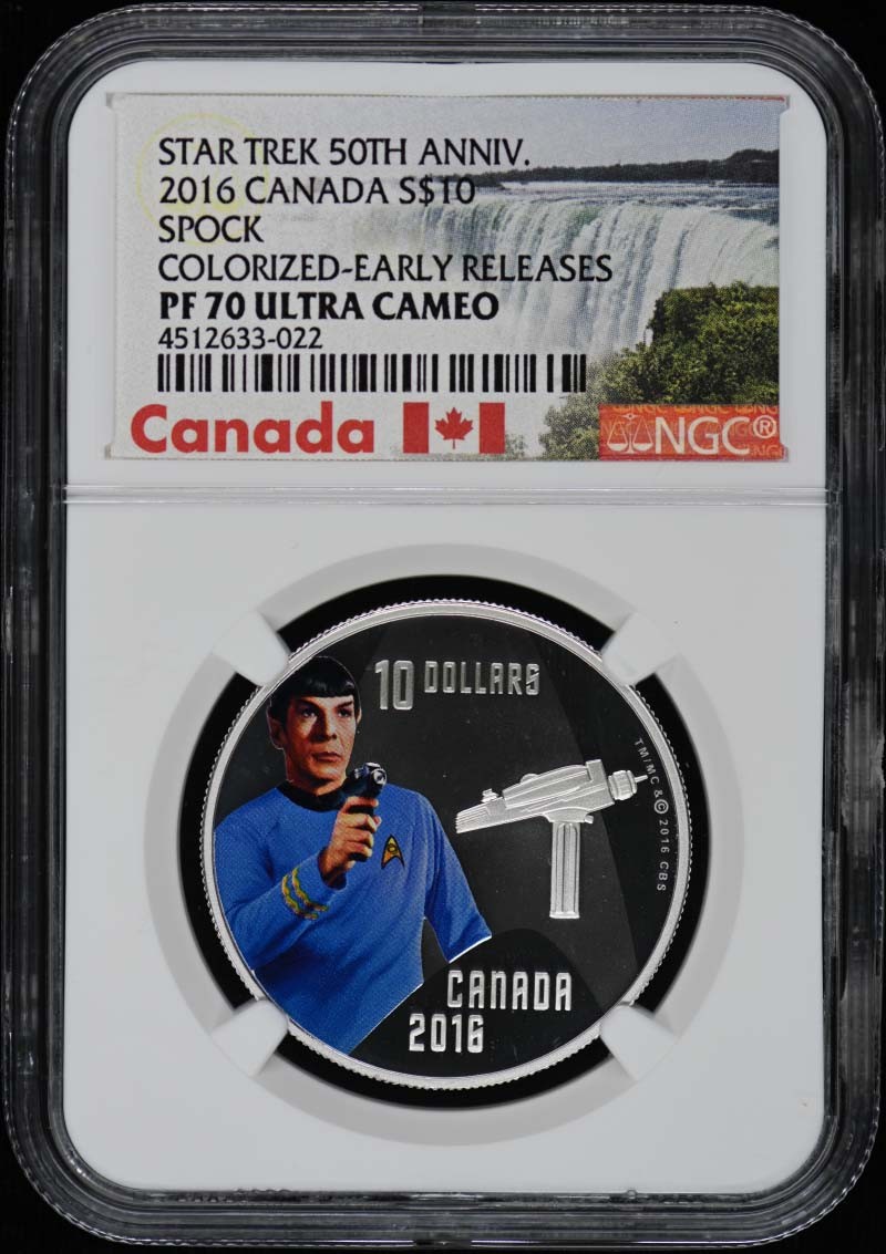 2016 CANADA SPOCK EARLY RELEASES S$10 NGC PR70DCAM